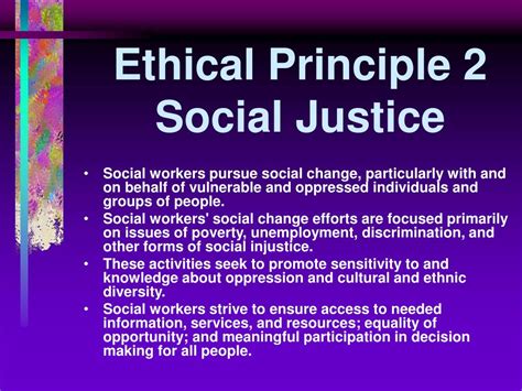 Is social justice an ethical principle?