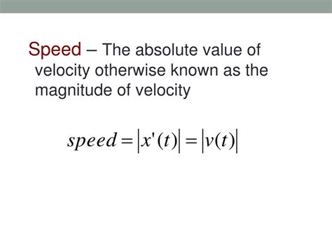 Is speed the absolute value of velocity?