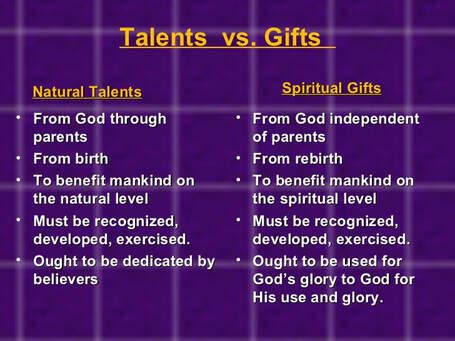 Is spiritual gift a talent?