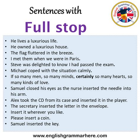 Is stop a full sentence?