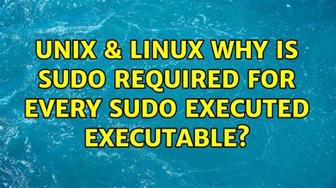 Is sudo required?