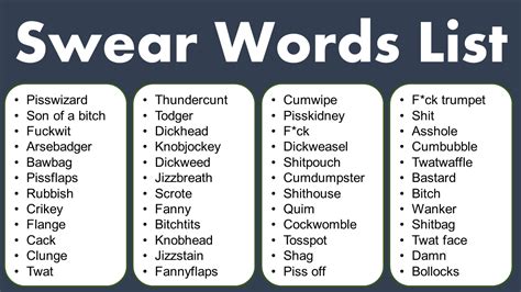 Is swearing a bad word?