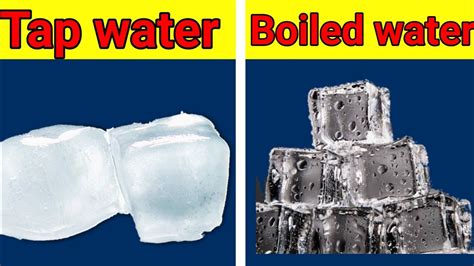 Is tap water better than boiled water for ice cubes?