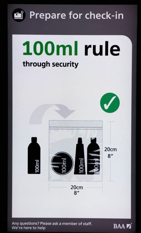 Is the UK airport 100ml limit?