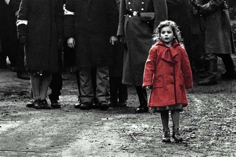 Is the girl in the red coat real in Schindler's List?