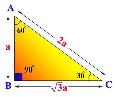 Is the hypotenuse 30 in a 30 60 90 triangle?