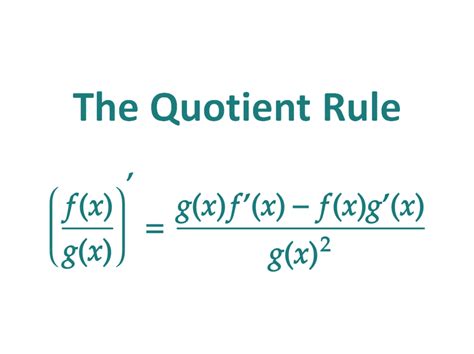 Is the quotient rule just the product rule?