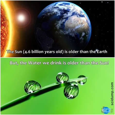 Is the water older than the sun?