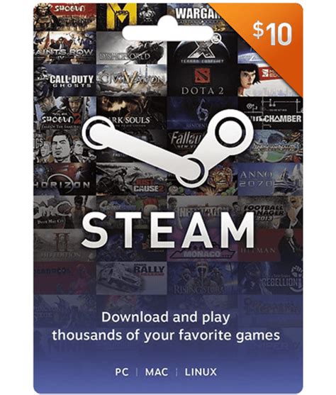 Is there $10 steam card?