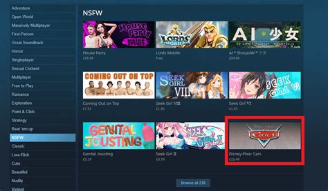 Is there NSFW on Steam?