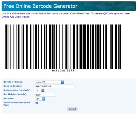 Is there a free app to generate barcodes?