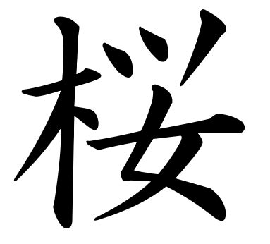 Is there a kanji for sakura?