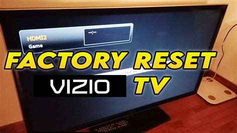 Is there a reset button on a Vizio TV?