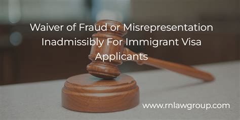 Is there an immigration waiver for fraud?