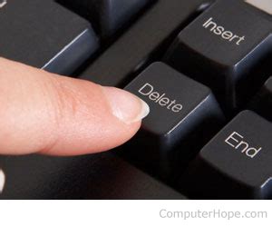 Is there another key for delete?