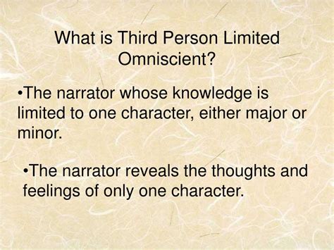 Is third person omniscient or limited better?