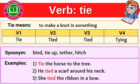 Is tied a verb?