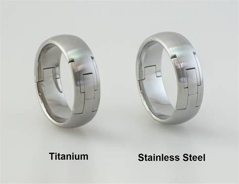 Is titanium shinier than stainless steel?