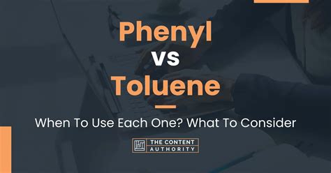 Is toluene and phenyl same?