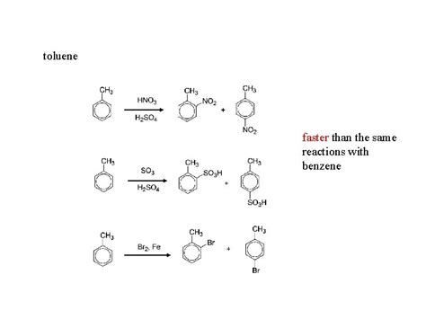 Is toluene faster than benzene?