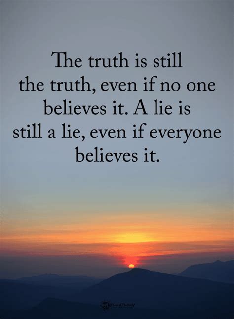 Is truth always reality?