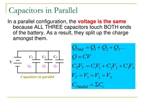 Is voltage the same in parallel capacitors?