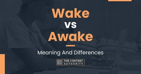 Is wake and awake the same?