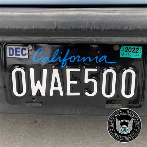 Is wrapping your license plate illegal in California?