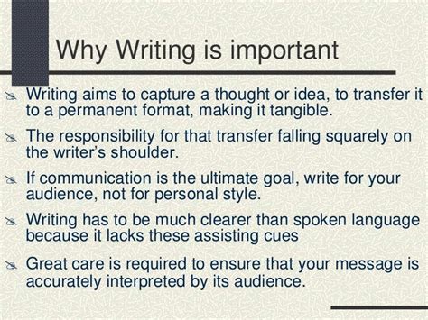 Is writing important in life?
