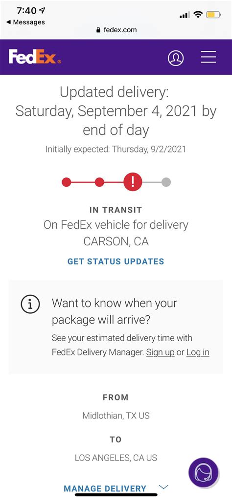 Should I call FedEx if my package is delayed?