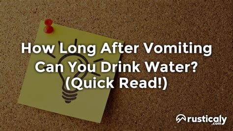 Should I drink water after vomiting?