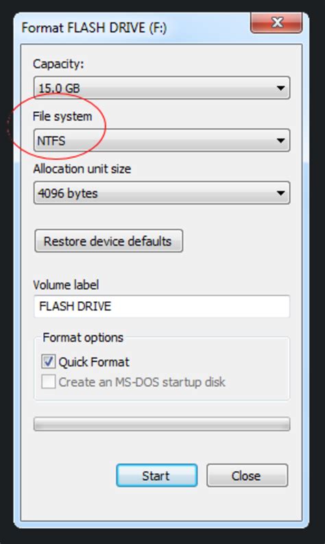 Should I format USB as NTFS?