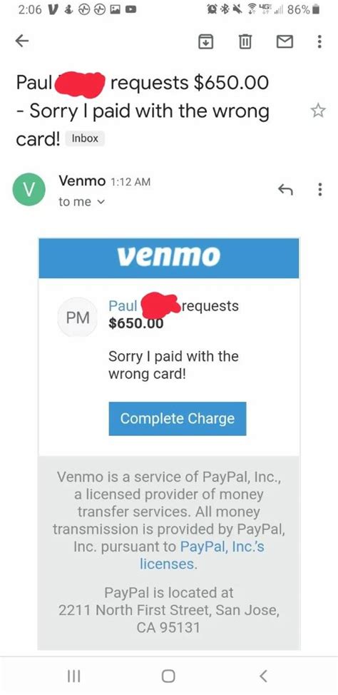 Should I give someone my email for Venmo?