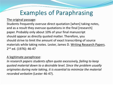 Should I paraphrase in research paper?