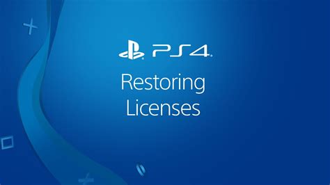 Should I restore licenses on PS4?