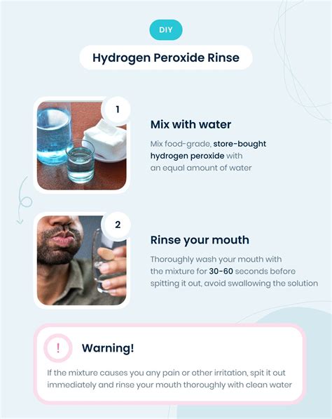 Should I rinse with water after using hydrogen peroxide?