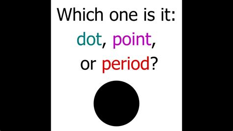 Should I say dot or period?