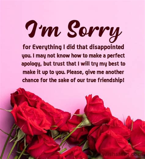 Should I say sorry to a friend?