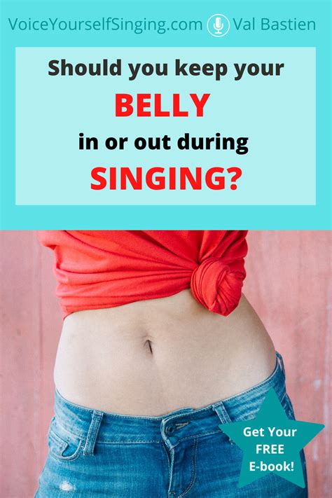 Should I squeeze my stomach when singing?