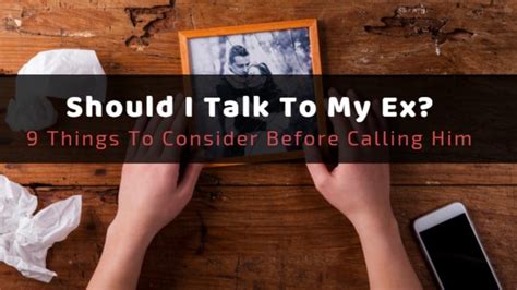 Should I talk to my ex husband?