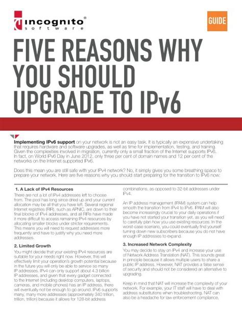 Should I upgrade to IPv6?