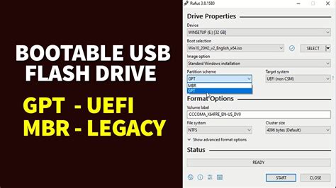 Should I use MBR or GPT for USB drive?