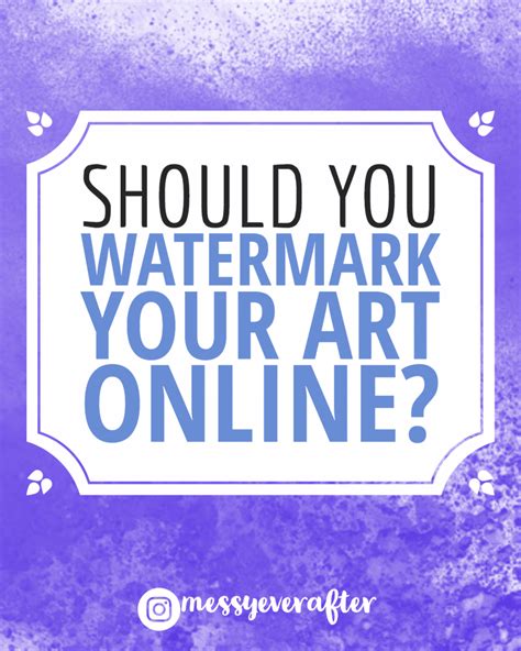 Should I watermark my art online?