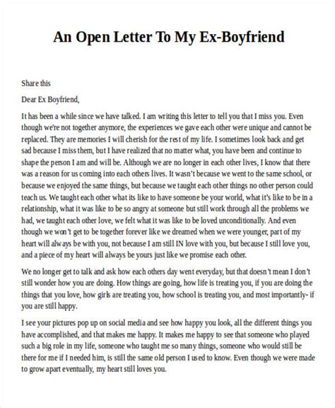 Should I write to my ex boyfriend?