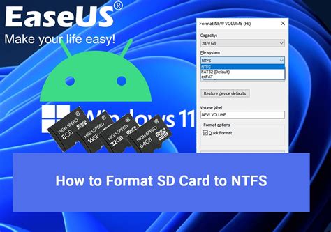 Should a SD card be formatted in NTFS?