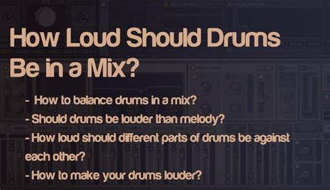 Should drums be louder than vocal?