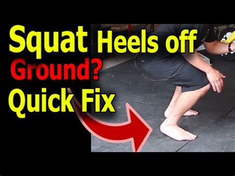 Should my heels touch the ground when I squat?