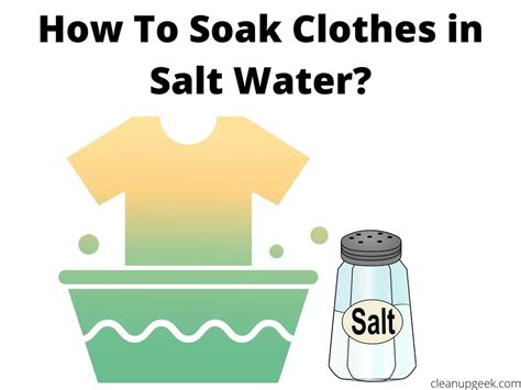 Should we wash clothes in salt water?