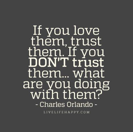 Should you be in a relationship if you don't trust them?