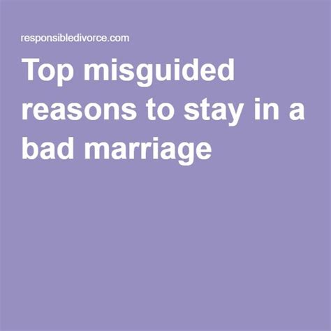 Should you stay in a bad marriage?